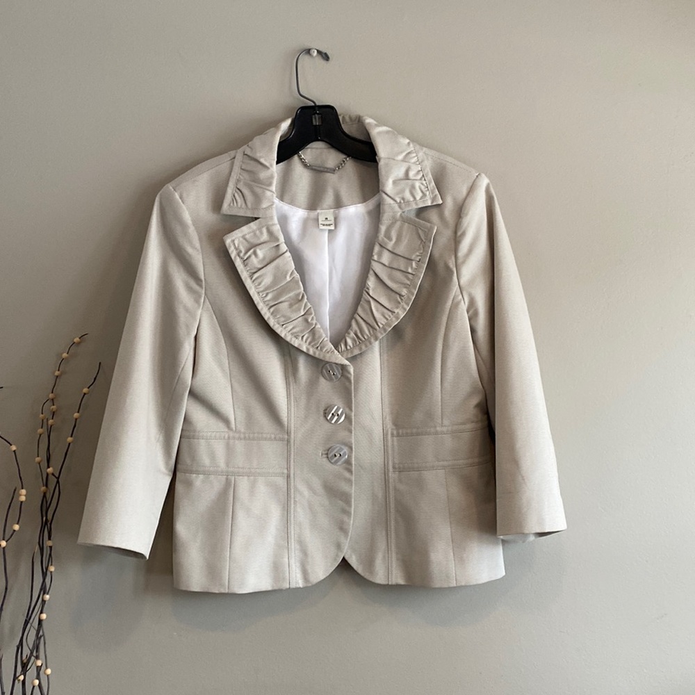 White House Black Market Blazer- Heathered Beige Color